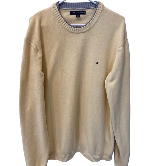 Tommy Hilfiger Men's Yellow & Gray Preppy Crewneck Sweater Size XXL - Picture 1 of 7